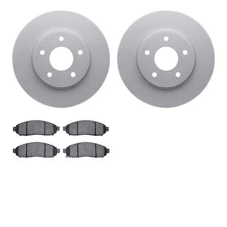 4502-67145, Geospec Rotors With 5000 Advanced Brake Pads,  Silver